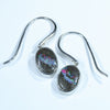 Australian Boulder Opal Silver Earring (10.5mm x 7.5mm) Code - V45