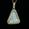 Gold Opal And Diamond Pendant - Australian Opal Shop - Gold Coast