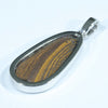 Australian Boulder Opal and Diamond 14k White Gold Pendant (25mm x 12mm) Code - Z87