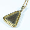 Natural Australian Boulder Opal and Diamond 18k Gold Pendant (15mm x 13mm) Code - AA252