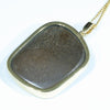 Large Natural Australian Boulder Opal and Diamond 18k Gold Pendant (32 mm x 30mm) Code - Z92