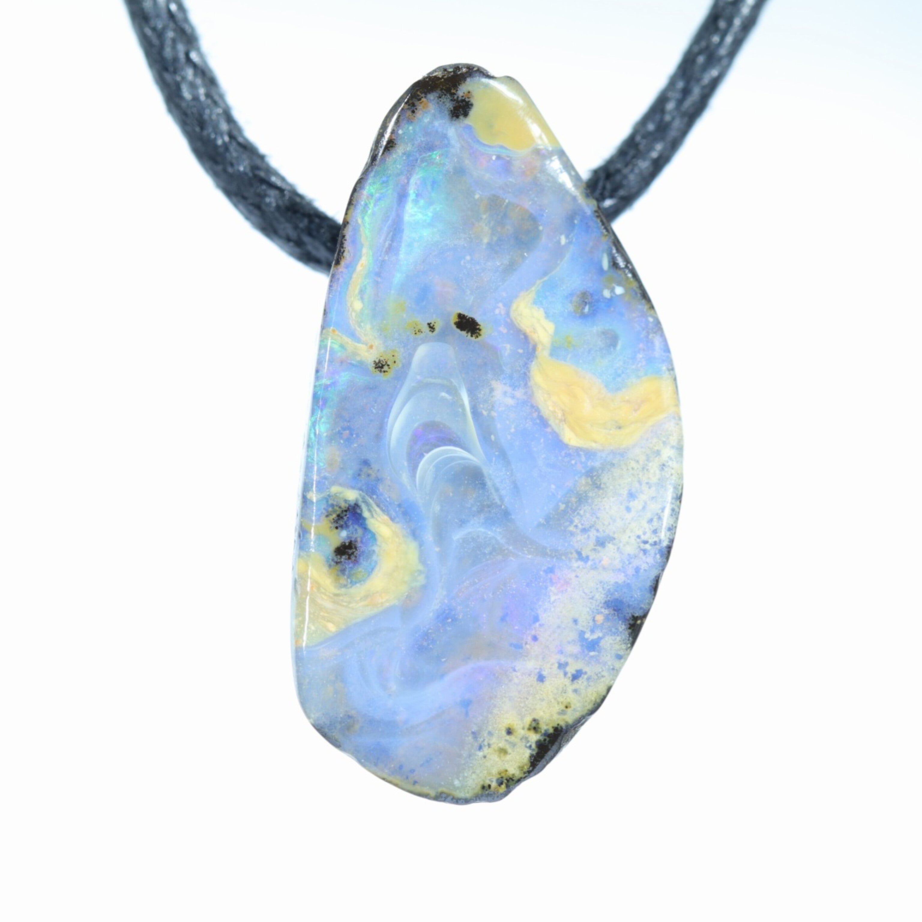 Natural Australian Boulder Opal Pendant  (21.5mm Length x 11mm Width) Code - K24