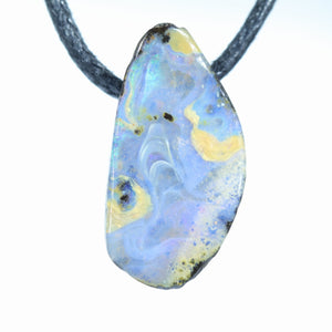 Natural Australian Boulder Opal Side Drill Pendant