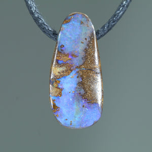 Natural Australian Boulder Opal Side Drill Pendant
