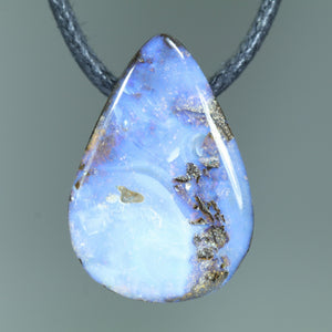 Natural Australian Boulder Opal Side Drill Pendant