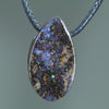 Natural Australian Queensland Boulder Opal Side Drill Pendant