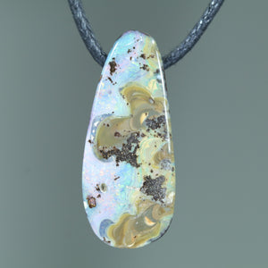 Natural Australian Boulder Opal Side Drill Pendant - Australian Opal Shop