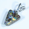 Australian Boulder Opal Silver Pendant with Silver Chain (12mm x 8.5mm) Code - Y207