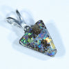 Australian Boulder Opal Silver Pendant with Silver Chain (12mm x 8.5mm) Code - Y207