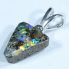 Australian Boulder Opal Silver Pendant with Silver Chain (12mm x 8.5mm) Code - Y207