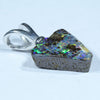 Australian Boulder Opal Silver Pendant with Silver Chain (12mm x 8.5mm) Code - Y207