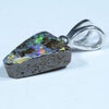 Australian Boulder Opal Silver Pendant with Silver Chain (12mm x 8.5mm) Code - Y207