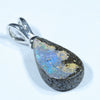 Australian Boulder Opal Silver Pendant with Silver Chain (13mm x 8mm) Code - Y213