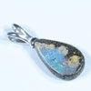 Australian Boulder Opal Silver Pendant with Silver Chain (13mm x 8mm) Code - Y213
