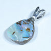Australian Boulder Opal Silver Pendant with Silver Chain (12mm x 10mm) Code - Y215