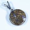 Australian Boulder Opal Silver Pendant with Silver Chain (11mm x 11mm) Code - Y209