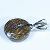 Australian Boulder Opal Silver Pendant with Silver Chain (11mm x 11mm) Code - Y209