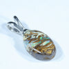 Australian Boulder Opal Silver Pendant with Silver Chain (11mm x 8mm) Code - Y235
