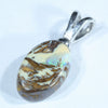 Australian Boulder Opal Silver Pendant with Silver Chain (11mm x 8mm) Code - Y235