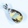 Australian Boulder Opal Silver Pendant with Silver Chain (12.5mm x 8mm) Code - Y210