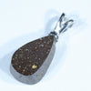 Australian Boulder Opal Silver Pendant with Silver Chain (12.5mm x 8mm) Code - Y210
