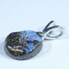 Australian Boulder Opal Silver Pendant with Silver Chain (12mm x 12mm) Code - Y243