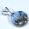 Australian Boulder Opal Silver Pendant with Silver Chain (12mm x 12mm) Code - Y243