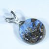 Australian Boulder Opal Silver Pendant with Silver Chain (12mm x 12mm) Code - Y243