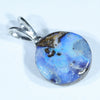 Australian Boulder Opal Silver Pendant with Silver Chain (14mm x 13mm) Code - Y226