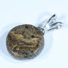 Australian Boulder Opal Silver Pendant with Silver Chain (14mm x 13mm) Code - Y226