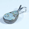 Australian Boulder Opal Silver Pendant with Silver Chain (13mm x 9mm) Code - Y206