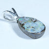 Australian Boulder Opal Silver Pendant with Silver Chain (13mm x 9mm) Code - Y206