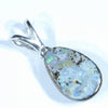 Australian Boulder Opal Silver Pendant with Silver Chain (13mm x 9mm) Code - Y206