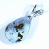 Australian Boulder Opal Silver Pendant with Silver Chain (14mm x 10mm) Code - Y217