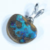 Australian Boulder Opal Silver Pendant with Silver Chain (11mm x 12mm) Code - Y216