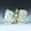 Crystal Opal Gold Studs - Australian Opal Shop - 186 Brisbane Rd - Gold Coast