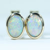 Gold Crystal Opal Stud Earrings - Australian Opal Shop - Gold Coast