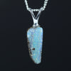 Natural Australian Boulder Opal Silver Pendant