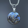 Natural Australian Boulder Opal Silver Pendant
