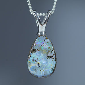 Silver Opal Pendant - Australian Opal Shop - 186 Brisbane Rd - Gold Coast