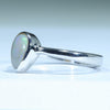 Lightning Ridge Solid Opal Silver Ring - Size 6.75 Code CC475