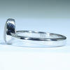 Lightning Ridge Solid Opal Silver Ring - Size 6.75 Code CC475