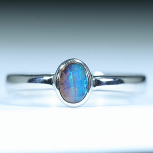 Silver Opal Ring - Australian Opal Shop - 186 Brisbane Rd - Gold Coast