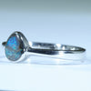 Australian Solid Boulder Opal Silver Ring - Size 6.75 Code CC433