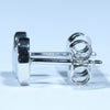 Coober Pedy Crystal Opal 14K White Gold Stud Earrings (6mm x 4.5mm) Code W36
