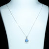 Lightning Ridge Dark Opal and Diamond White Gold Pendant (8mm x 8mm) Code - Z16