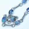 Australian Boulder Opal Silver Bracelet 16cm - 18.5cm Code  D07