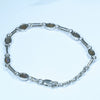 Australian Boulder Opal Silver Bracelet 16cm - 18.5cm Code  D07