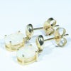 14k Gold - X2 Solid Coober Pedy White Opals