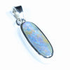 Australian Boulder Opal Silver Pendant with Silver Chain (16.5mm x 6mm) Code - Y262J